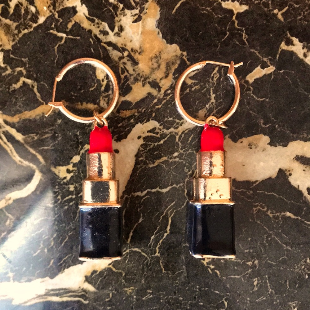 Lipstick Earrings